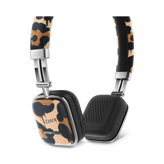 Soho Wireless COACH Limited Edition - Wild Beast - Premium, Bluetooth®-enabled, on-ear headset featuring exceptional sound, sophisticated styling and easy-to-use controls - Detailshot 1 image number null