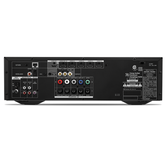 AVR 1610 - Black - 5.1-channel Bluetooth AV Receiver with Airplay & HDMI - Back image number null